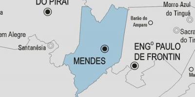 Карта на община Мендес