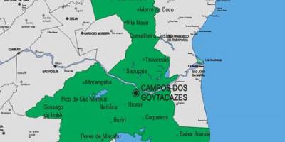 Карта на община Carapebus