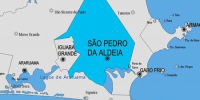Карта на Сан praça dom pedro-да-Алдея община