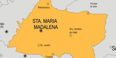 Карта на община Санта Мария Мадалена
