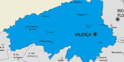 Карта на община Валънс