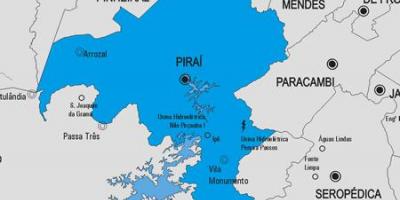 Карта на община Пираи