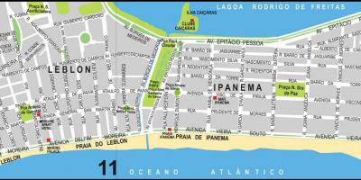Карта плажа Ипанема
