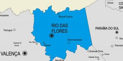 Карта на Рио дас-Острас община