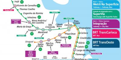 Карта на Рио-де-Жанейро на метрото