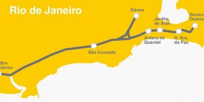 Карта на метрото на Рио де Жанейро - линия 4
