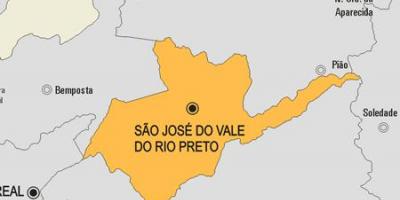 Карта на Сан Хосе-DO Vale DO Рио-Preto община