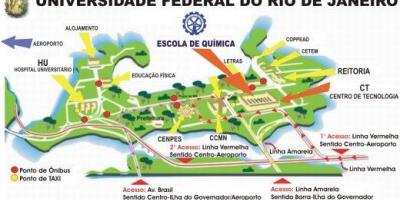 На картата от федералния университет в Рио де Жанейро